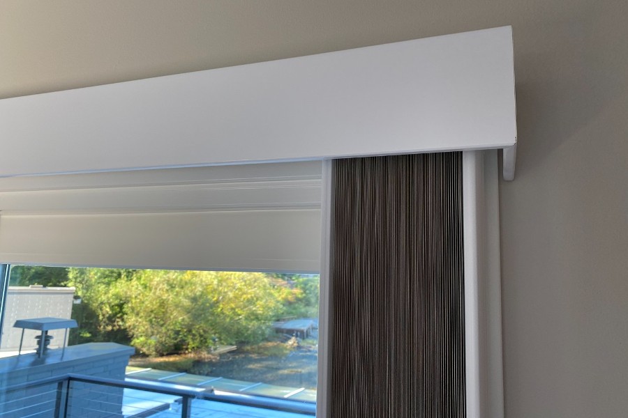 Trim Valance over Vertical Pleated