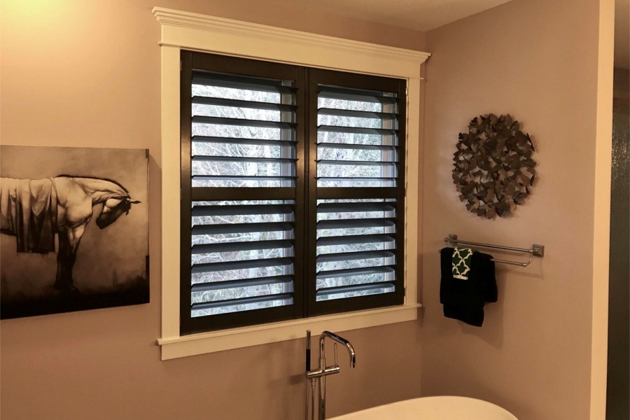 Beautiful Contrasting Black Shutters