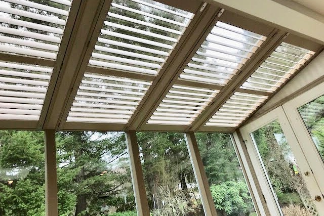 Skylight Shutters in a Sunroom