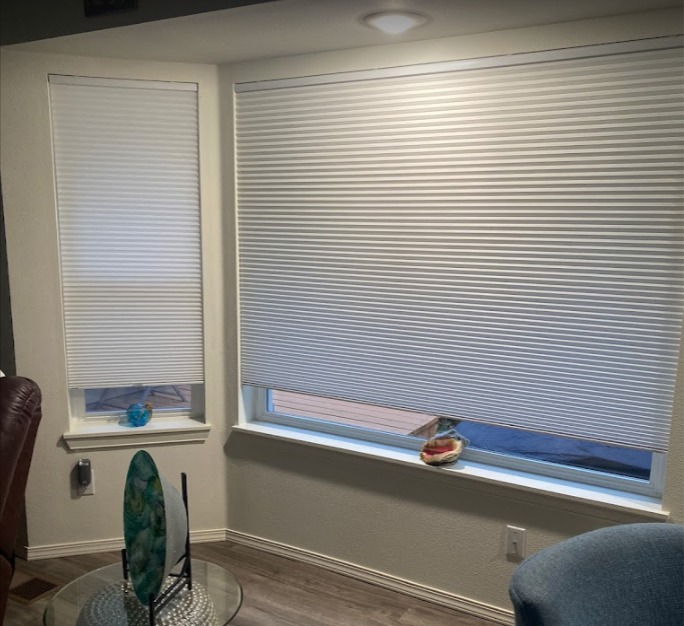 Pleated Honeycomb Shades. HarborView Blinds was absolutely awesome, They were 30% cheaper